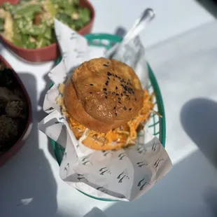 Sweet and spicy chicken sandwich