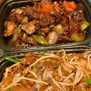 Char Chow Kway Teow, Black Pepper Beef and Black Pepper Seafood Combo