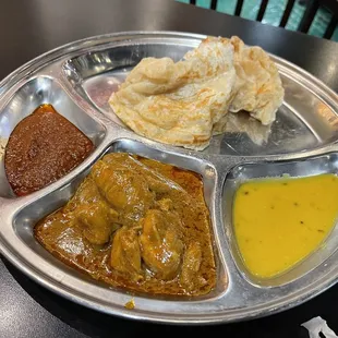 R1. Roti Canai with Curry Chicken