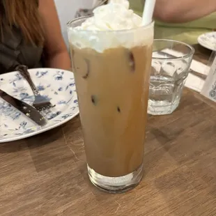 Banana infused iced latte