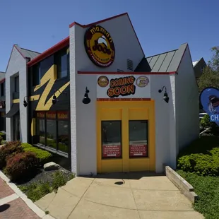 the front of the restaurant