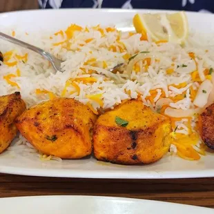 Salmon kabob. Juicy and delicious