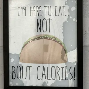 Funny sign, but most of this food is really healthy. I probably did eat too much because it was so good