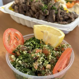 The tabouli salad was perfect