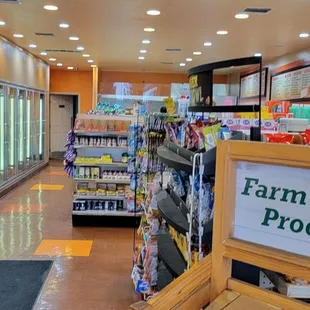 the inside of the store