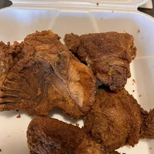 Fried chicken overcooked smell and taste burned