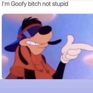 an image of a cartoon dog pointing at something