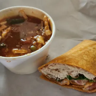 Vegetable Soup (skip) Wrap (get)
