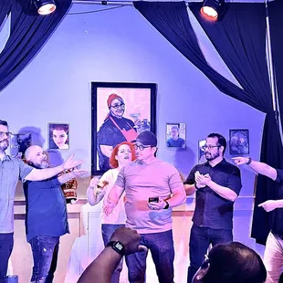 a group of people on stage