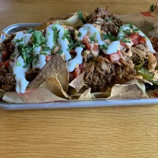 Patsy's Pulled Pork Pan Nachos