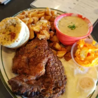 Country Fried Prime Rib & Eggs