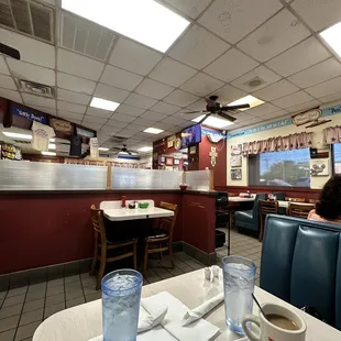 A view from my table, looking towards the front entrance