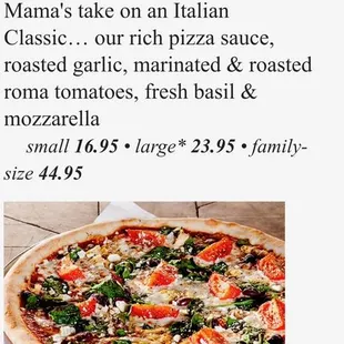 Margarita pizza we were suppose to get.