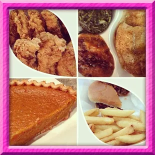 a variety of food items