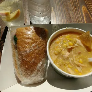 Dakota Junction noshes. Sangria, ham &amp; gruyere, and tortilla chicken soup. Yum!