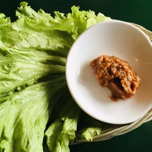 lettuce in a white bowl