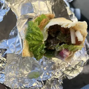 These people make a darn good falafel sandwich