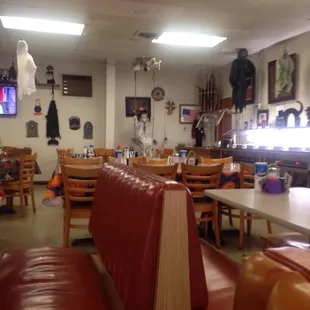 a view of the dining area