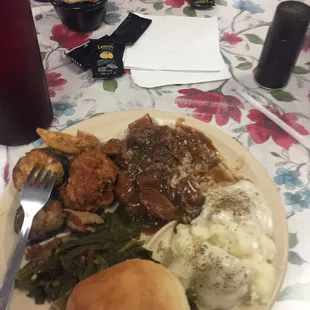 a plate of food on a table