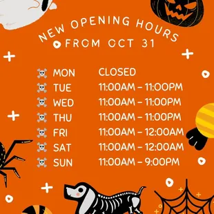 New hours!