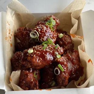 Yangnyeom chicken wings - made fresh to order