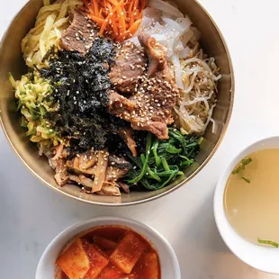 Our signature galbi-jjim bibimbap (recommended for first timers!)