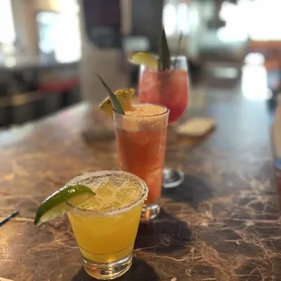 Passion fruit margarita , jungle bird , smoke on watermelon
