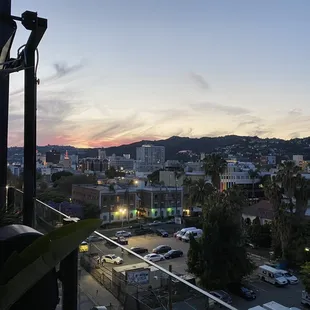 View from Rooftop at sunset.