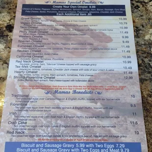 Breakfast Menu (one side)