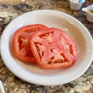 Fresh sliced tomato