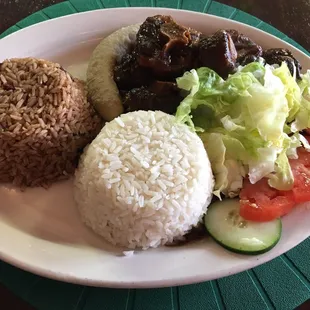 Large oxtail. Kinda pricey and small portion sizes compared to other Jamaican joints. Wish it were more tender. 6/10