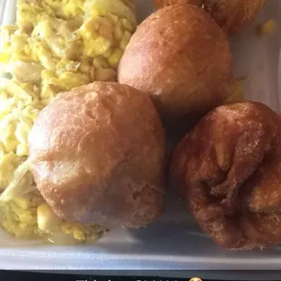 Ackee &amp; salt fish w/ fried dumplings