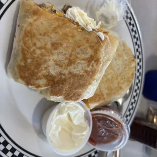 Sausage breakfast burrito.