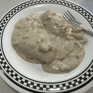 Half order of biscuits and gravy