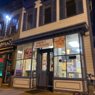 Outside, very easy to find and close parking