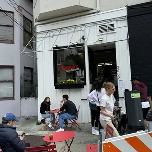 Outside