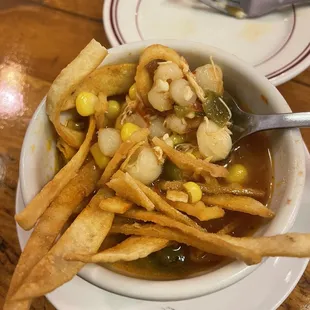 Cup of tortilla soup
