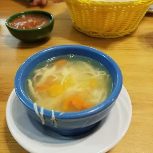 The chicken soup that came with the special.