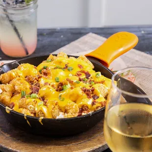 A Mama's Fan  Favorite, the 'Share Me' Chili Cheese Tots.