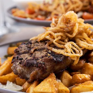 Mama knows her steak! Hand-Cut, perfectly cooked  New York Steaks at Mama's!