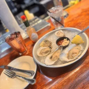 Sagamule and oysters of the day