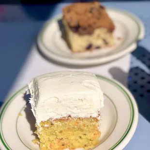 carrot and sour cream blueberry cakes