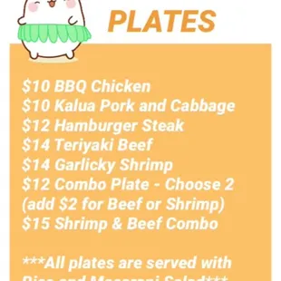MENU - Plates