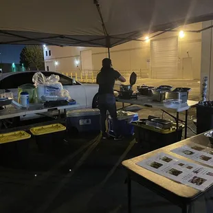 The humble yet very capable setup along with the chef of chefs Kristy