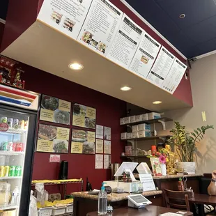 menus on the wall