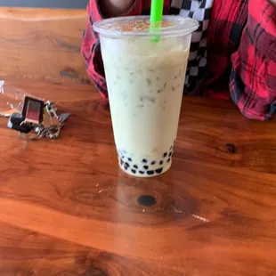 Macha green boba