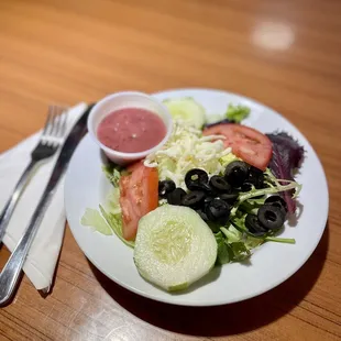 a plate of salad