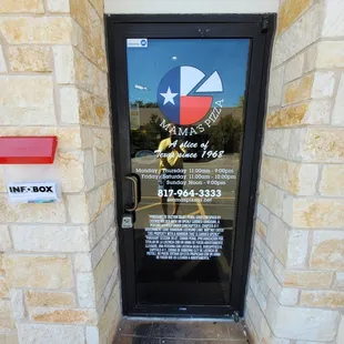 the front door of the restaurant