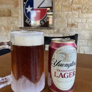 Ice cold beer while waiting on the best pizza in North Texas.