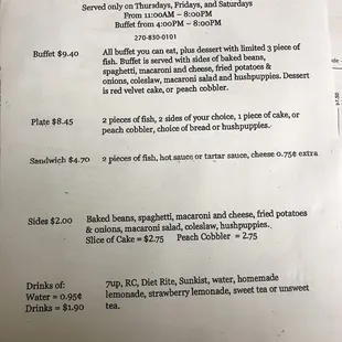Menus